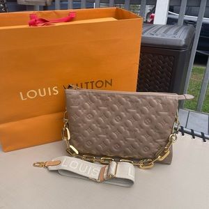 Taupe Louis Vuitton COUSSIN PM